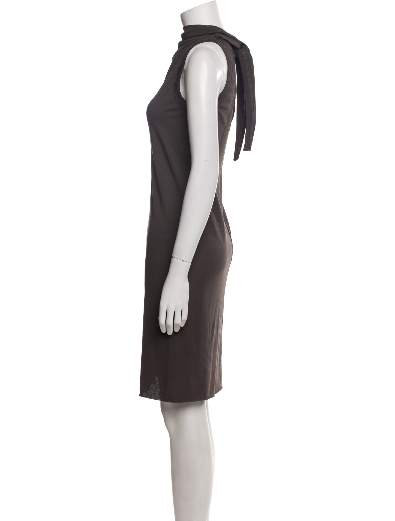 Rick Owens Mock Neck Knee-Length Dress