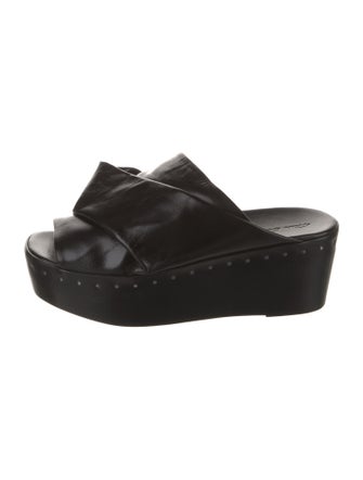 Rick Owens Leather Studded Accents Slides