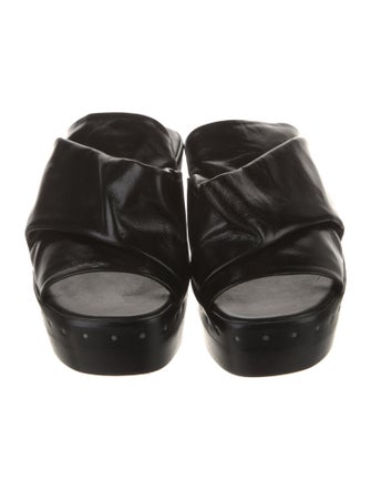 Rick Owens Leather Studded Accents Slides