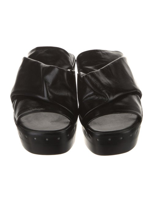 Rick Owens Leather Studded Accents Slides