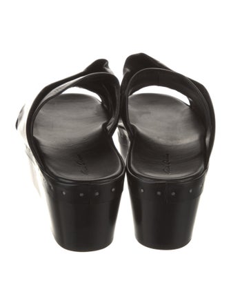 Rick Owens Leather Studded Accents Slides