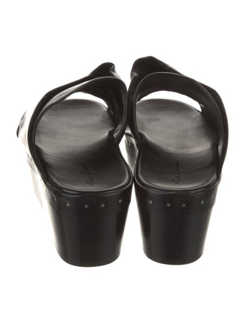 Rick Owens Leather Studded Accents Slides