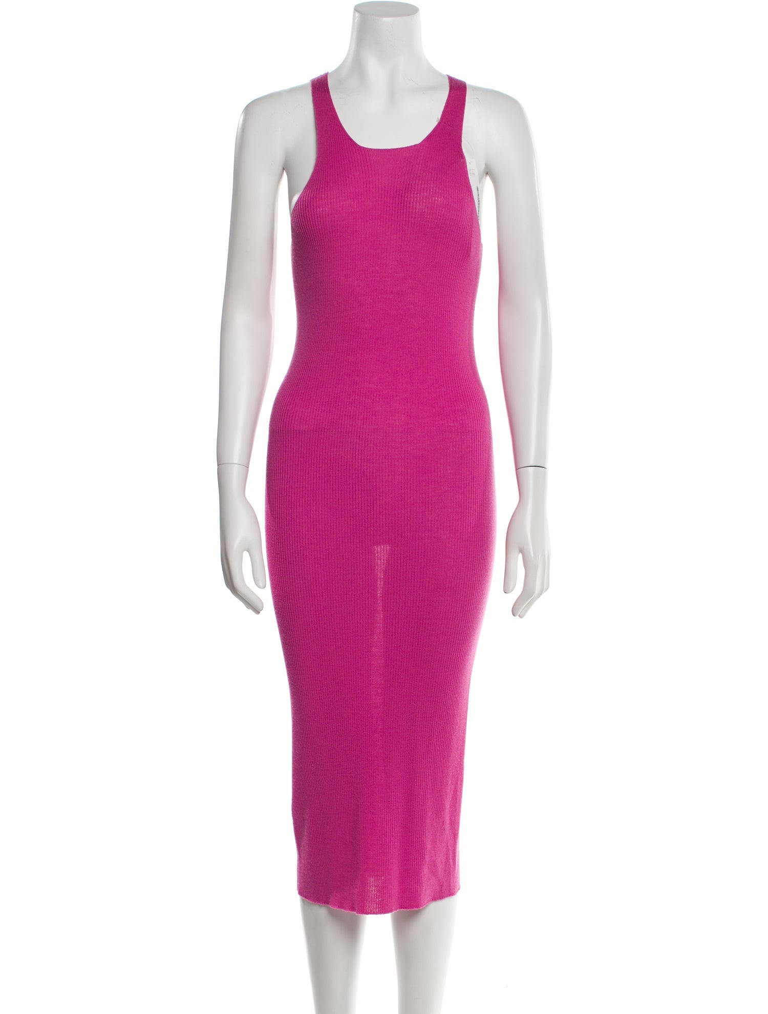 Rick Owens Scoop Neck Midi Length Dress