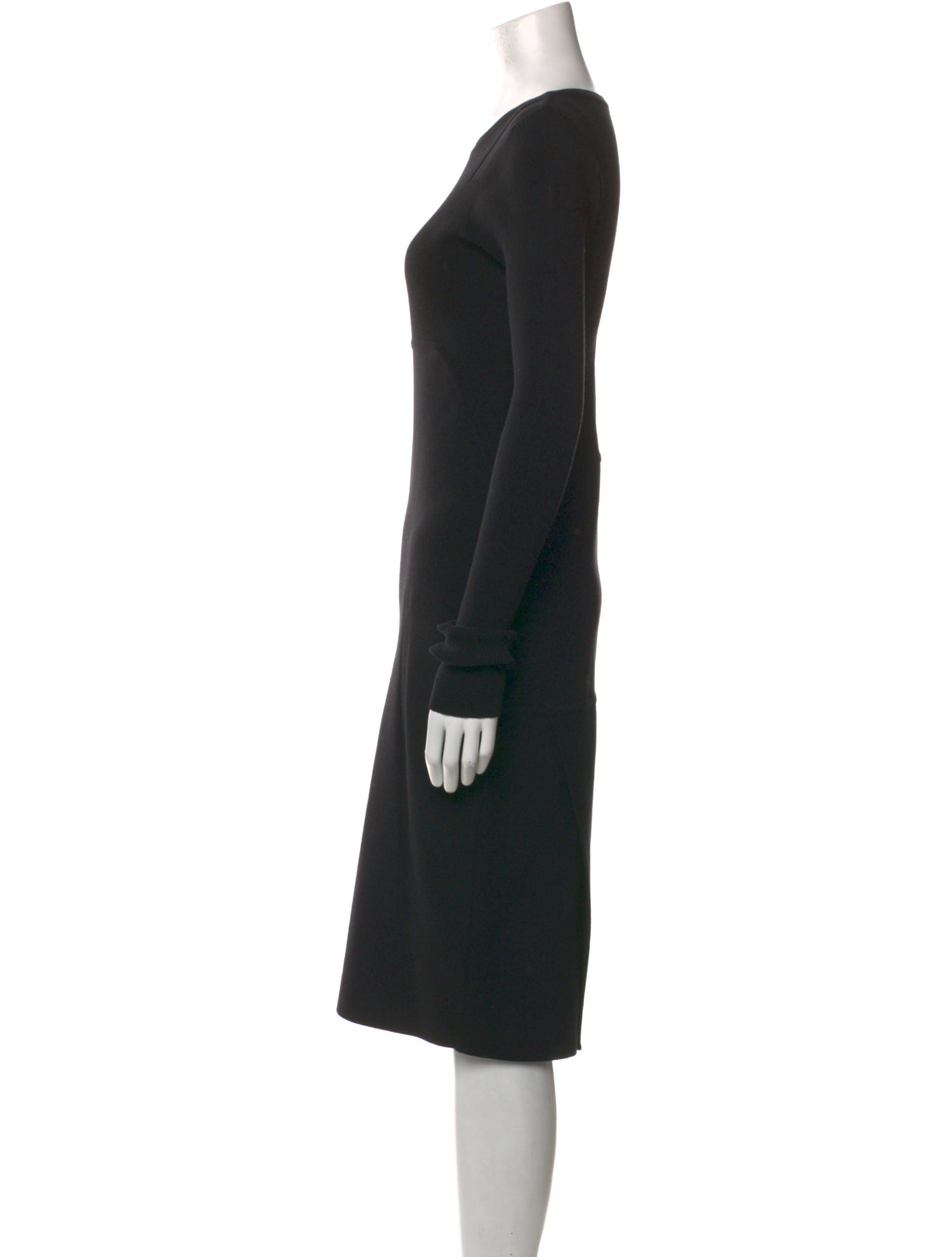 Rick Owens Bateau Neckline Midi Length Dress