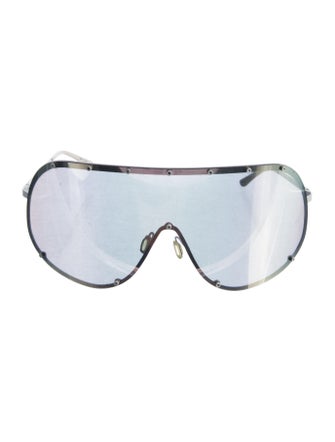 Rick Owens Shield Mirrored Sunglasses