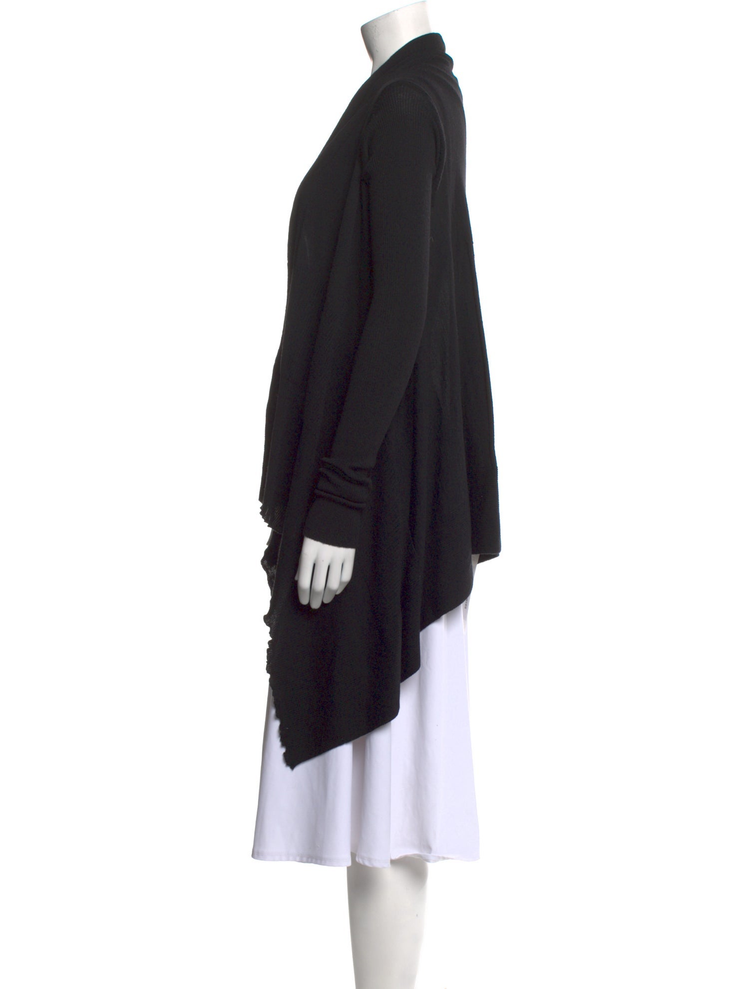 Rick Owens Wool Open Front Sweater