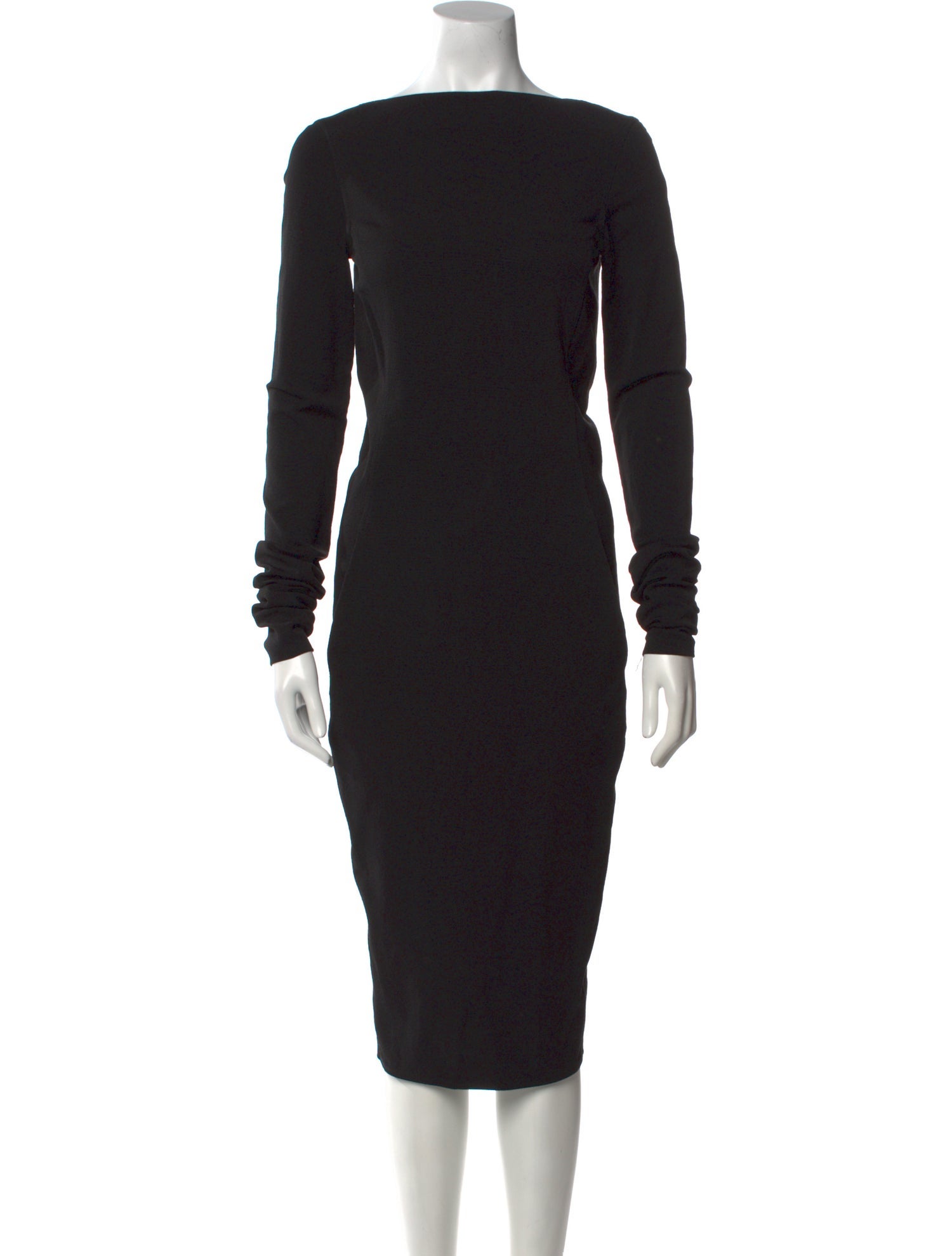 Rick Owens Bateau Neckline Midi Length Dress
