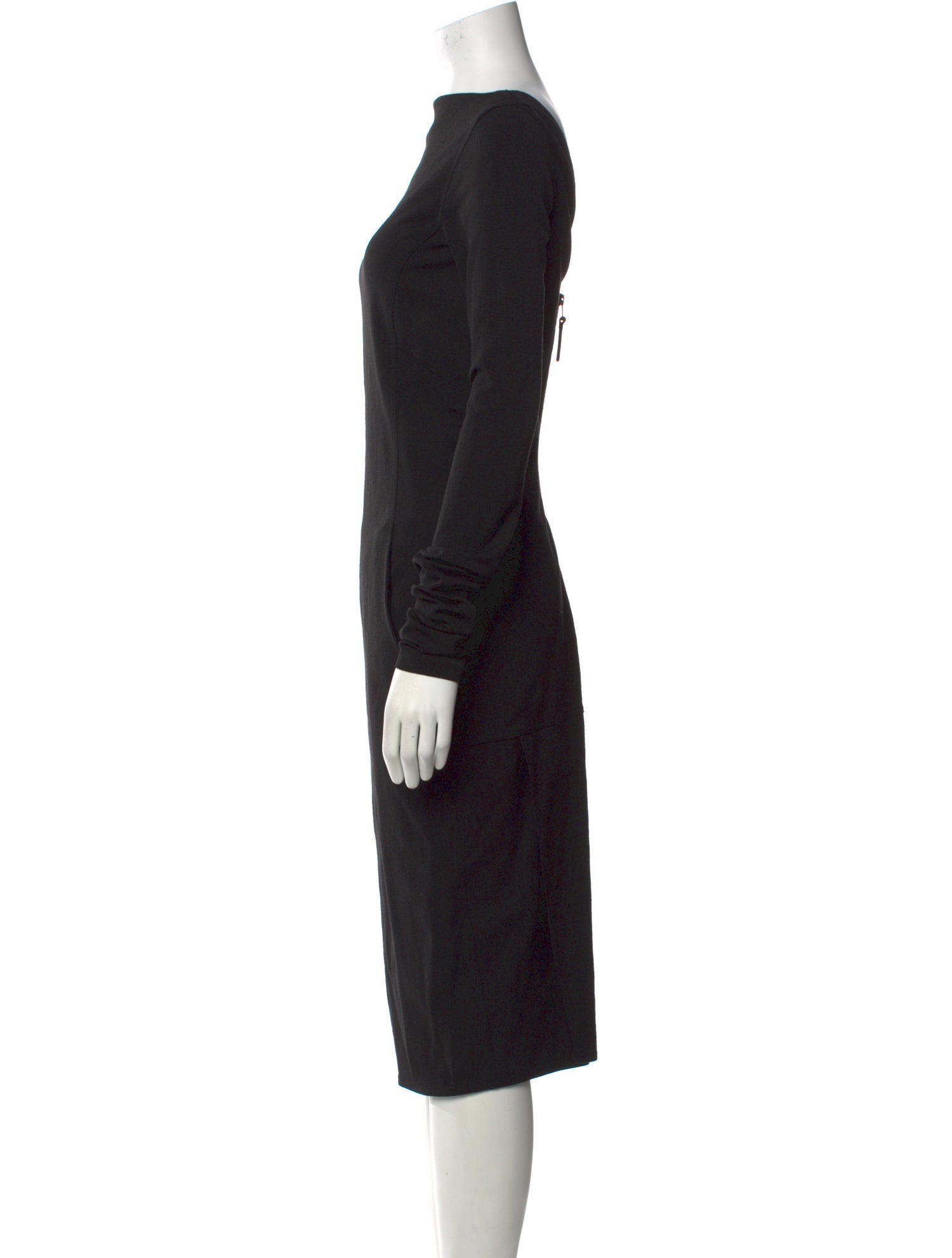 Rick Owens Bateau Neckline Midi Length Dress