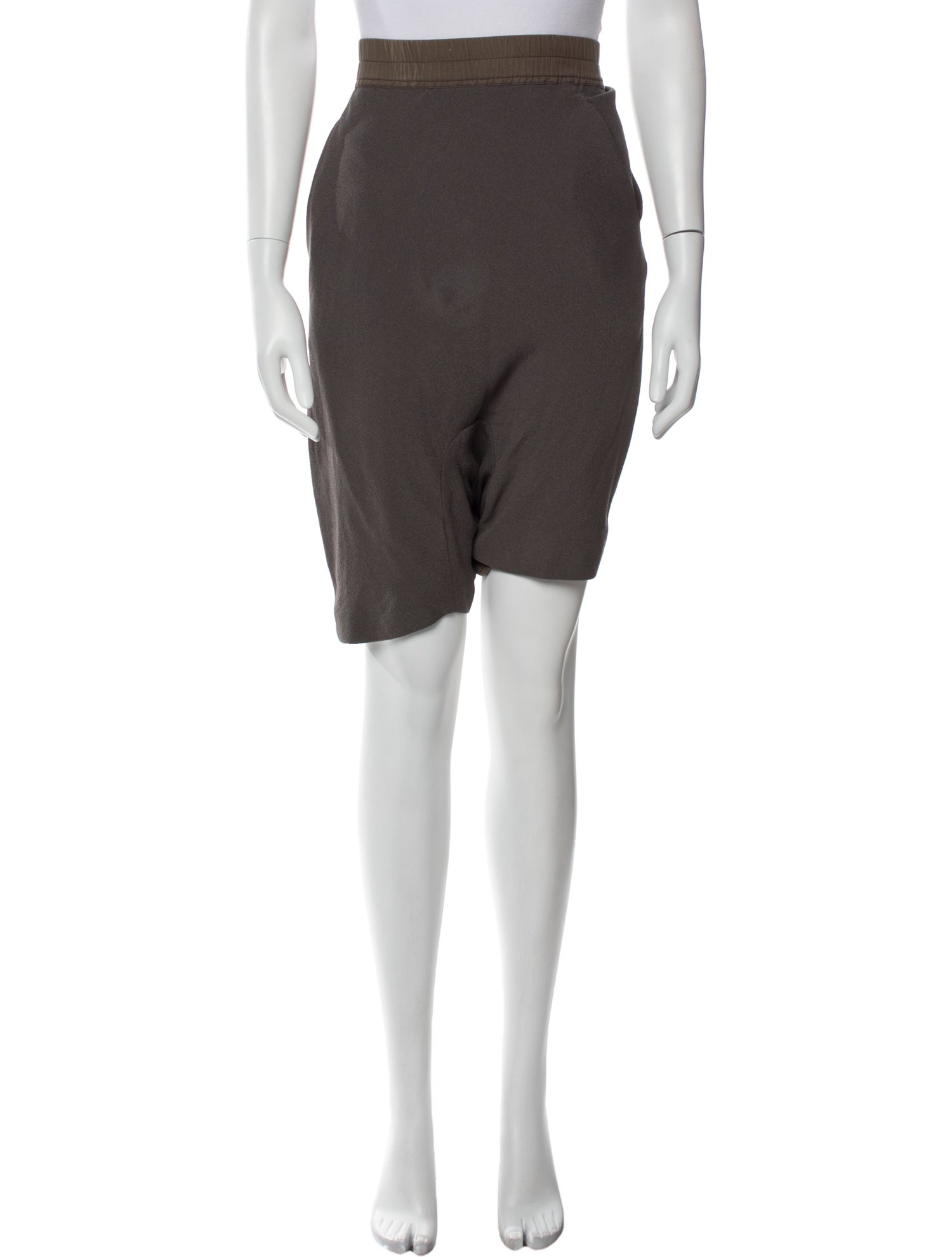 Rick Owens Silk Knee-Length Shorts