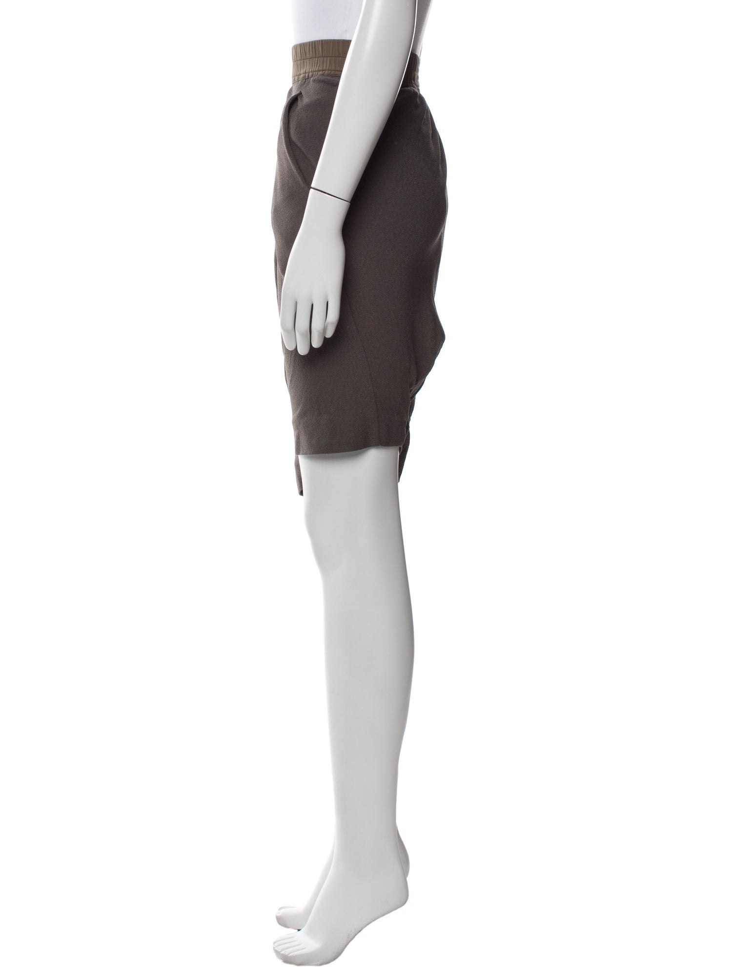 Rick Owens Silk Knee-Length Shorts