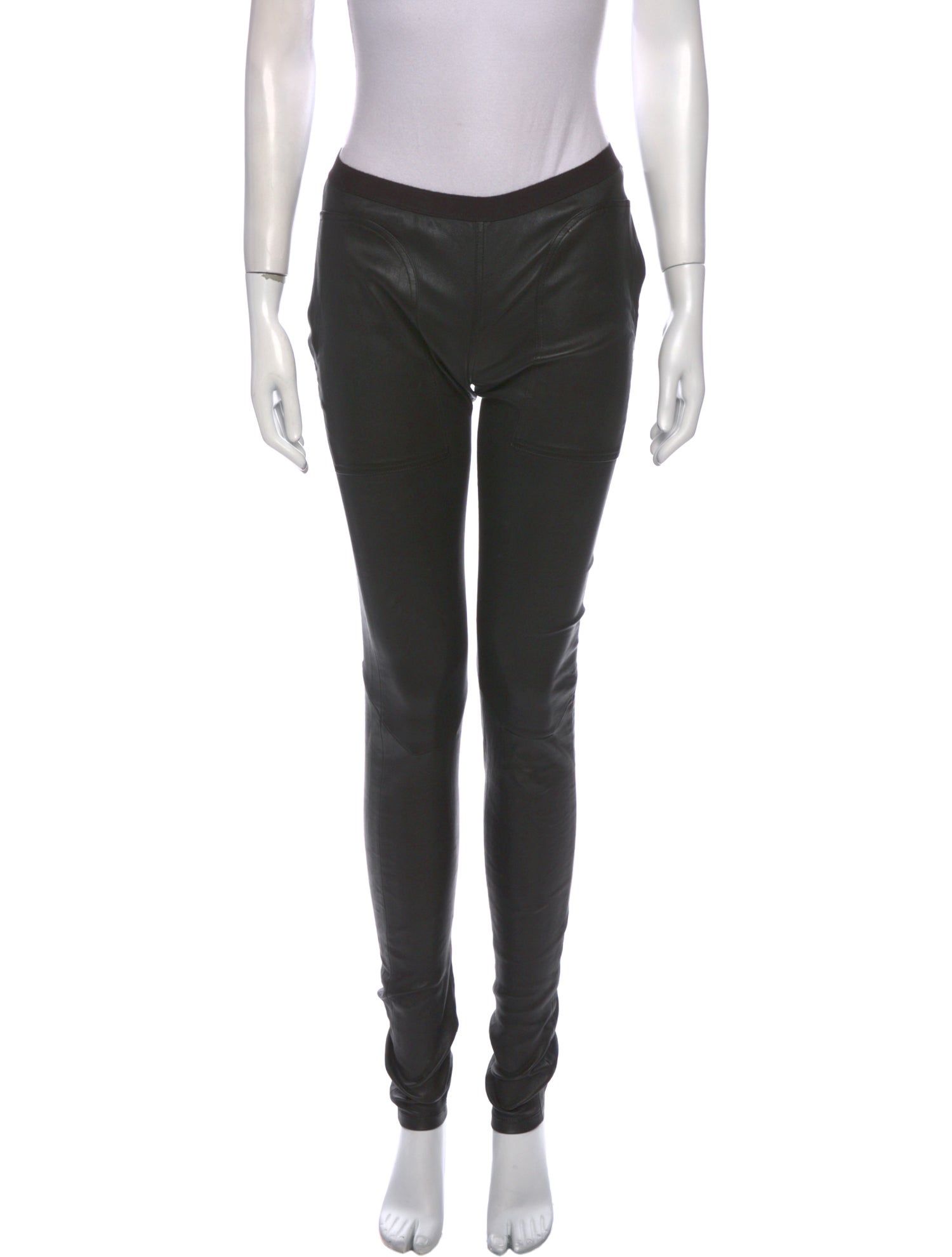 Rick Owens Lamb Leather Skinny Leg Pants