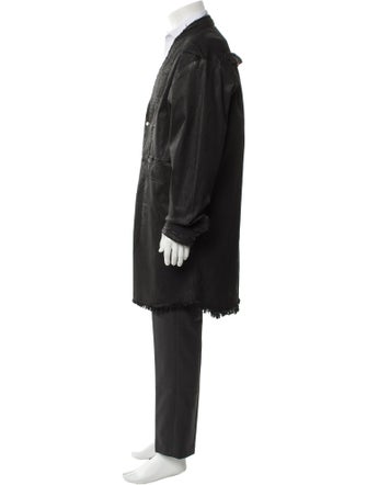 Rick Owens 2024 'Lido' Waxed Jumbo Overshirt Parka