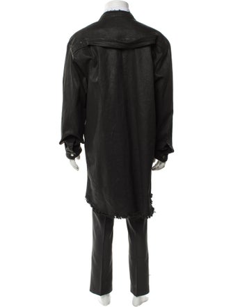 Rick Owens 2024 'Lido' Waxed Jumbo Overshirt Parka