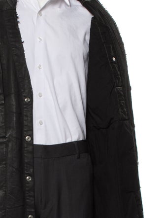 Rick Owens 2024 'Lido' Waxed Jumbo Overshirt Parka