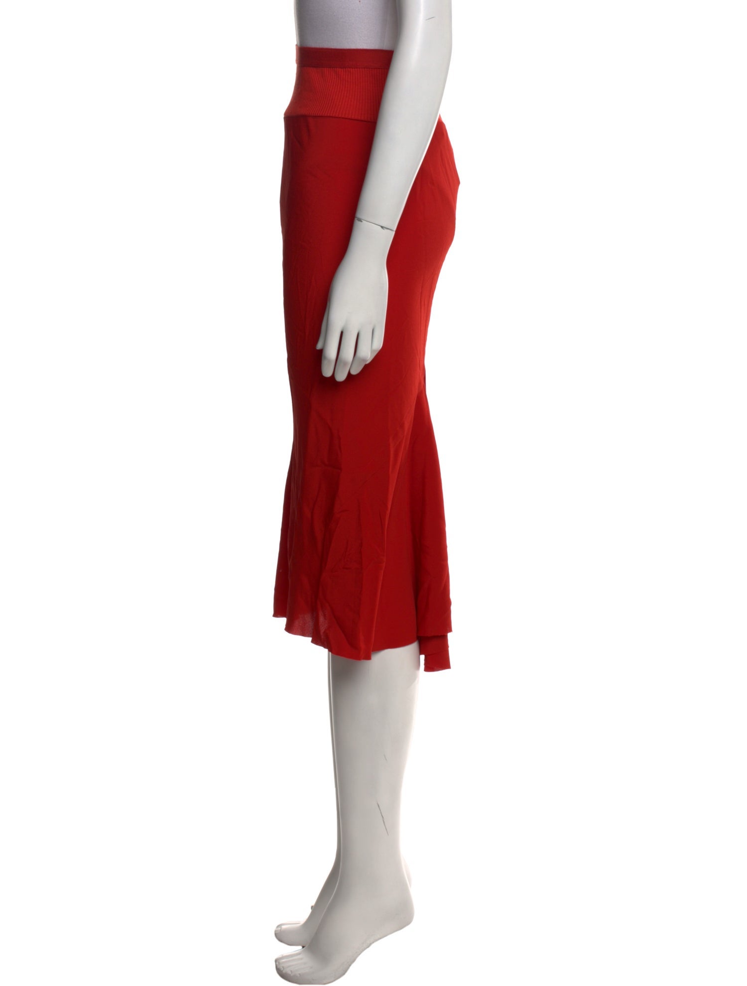 Rick Owens Pleated Accents Midi Length Skirt w/ Tags