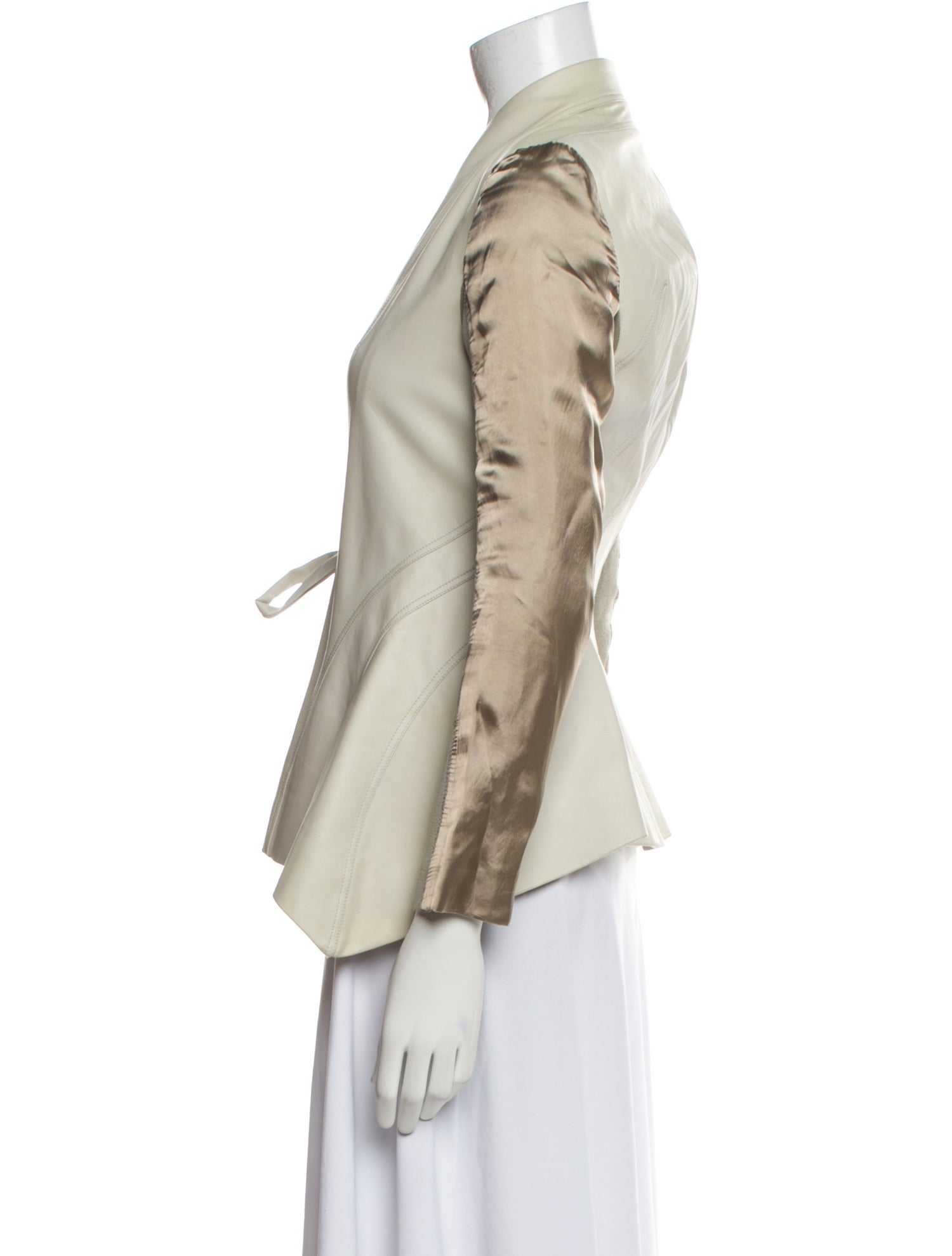 Rick Owens Leather Colorblock Pattern Jacket