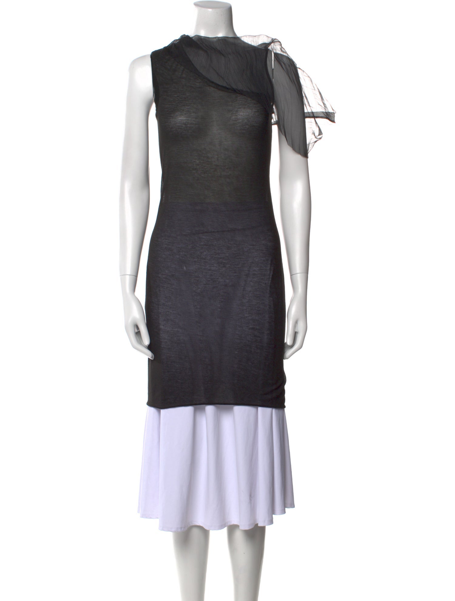 Rick Owens Cowl Neck Short Sleeve Tunic