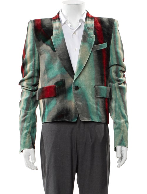 Rick Owens 2022 Colorblock Pattern Blazer