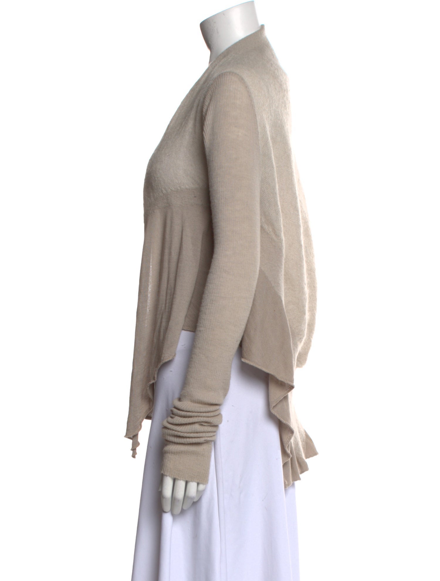 Rick Owens Mohair Open Front Sweater