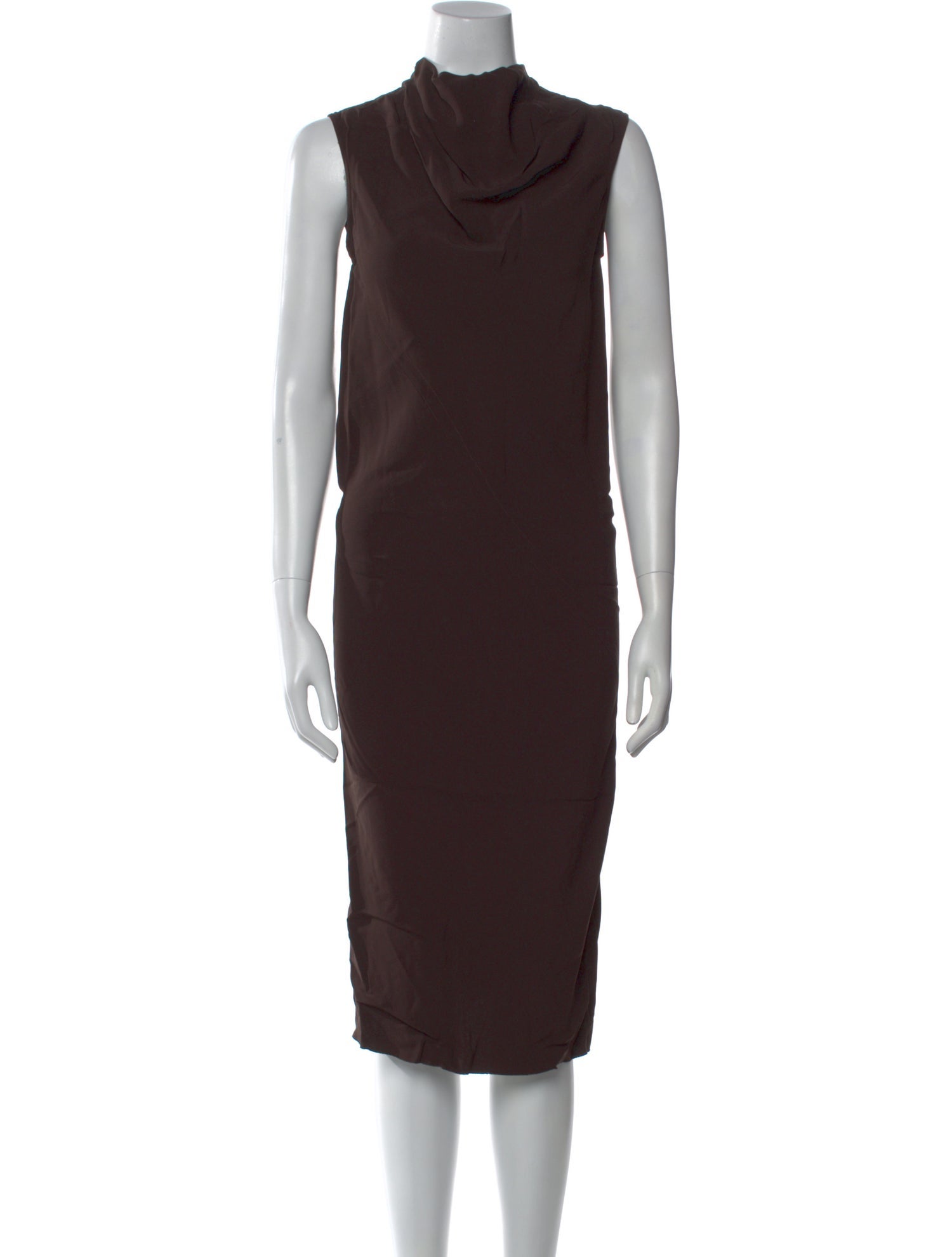 Rick Owens Cowl Neck Knee-Length Dress