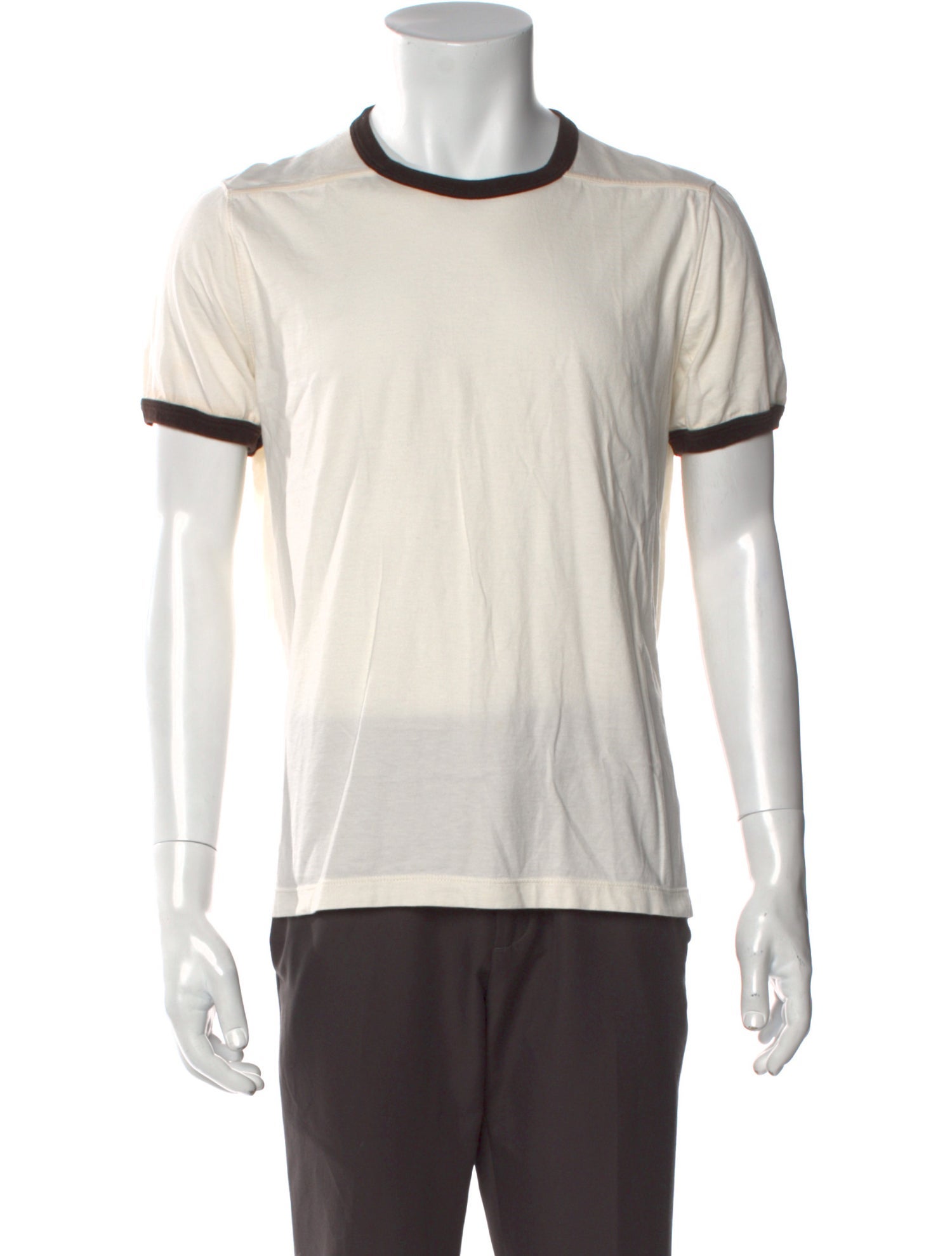 Rick Owens Colorblock Pattern Crew Neck T-Shirt