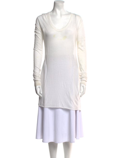 Rick Owens Scoop Neck Long Sleeve Tunic