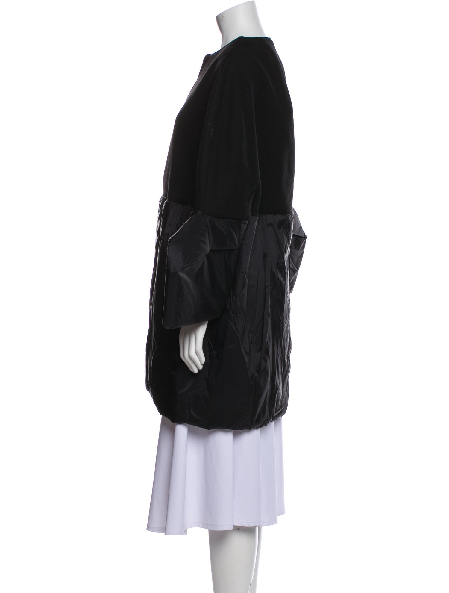 Rick Owens Wool Colorblock Pattern Coat