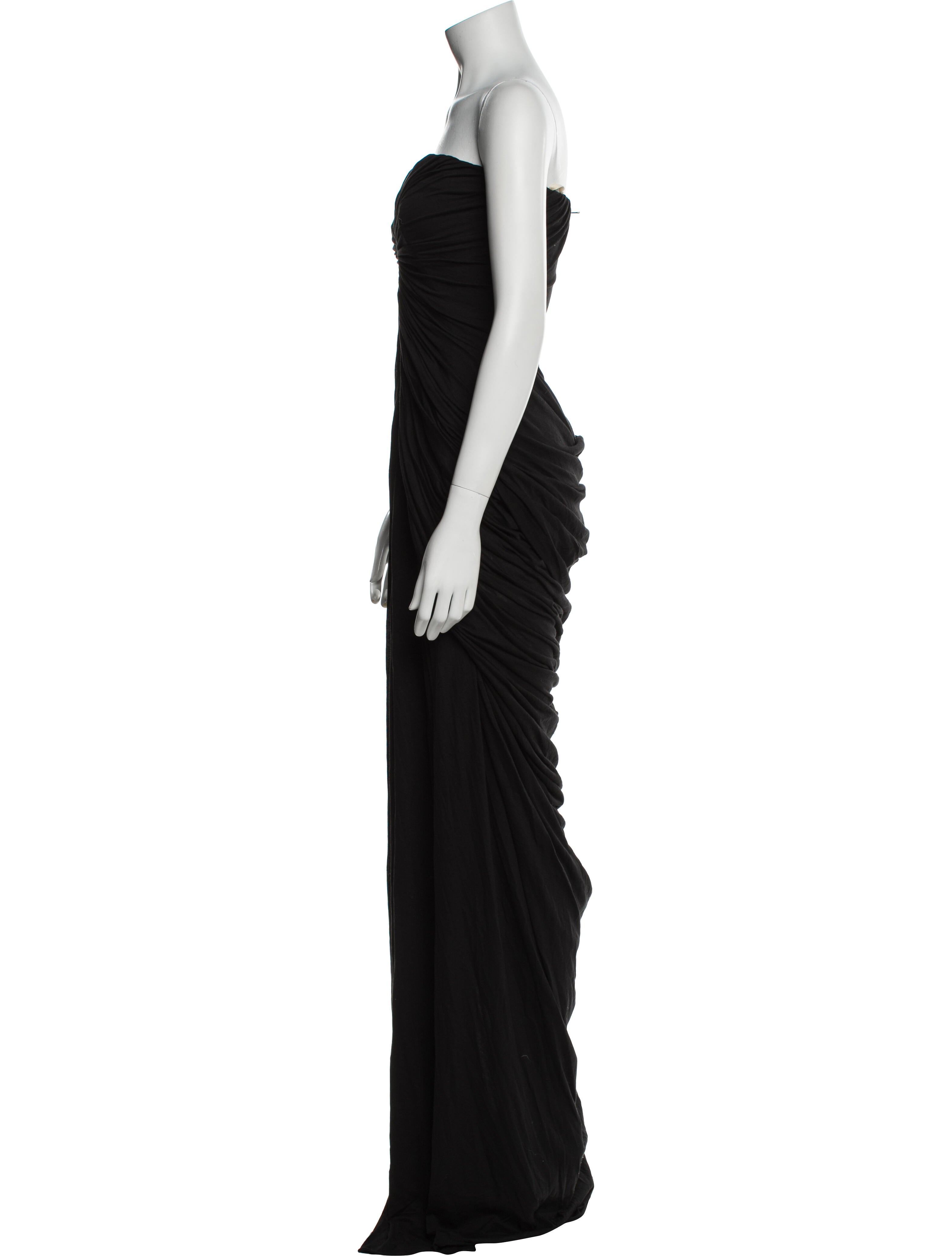 Rick Owens Strapless Long Dress