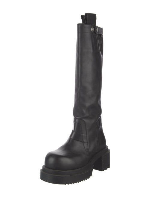Rick Owens Leather Combat Boots