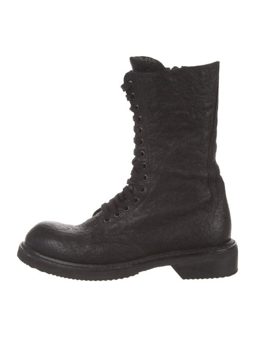 Rick Owens Leather Combat Boots