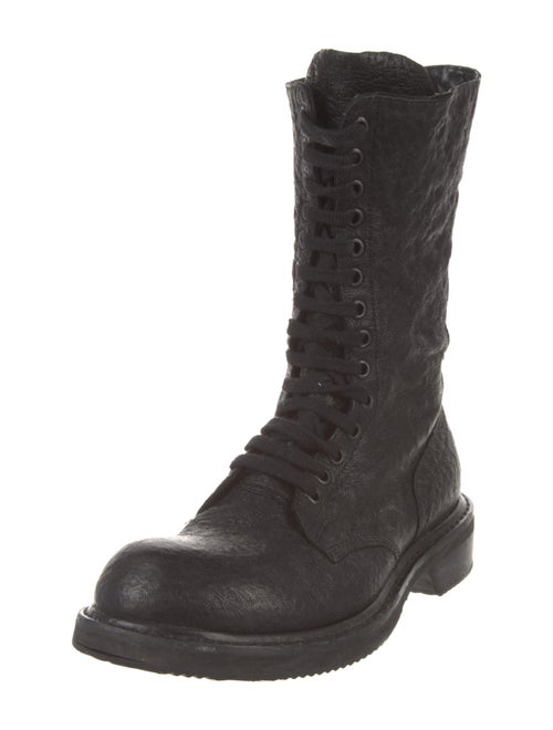 Rick Owens Leather Combat Boots