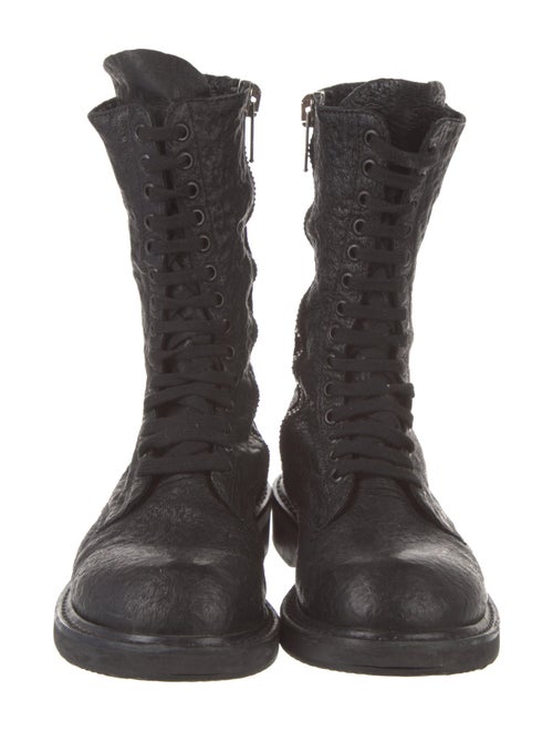 Rick Owens Leather Combat Boots
