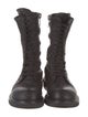 Rick Owens Leather Combat Boots