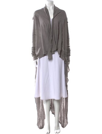 Rick Owens Merino Wool Open Front Sweater