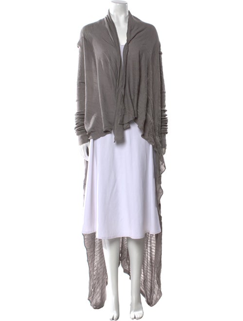 Rick Owens Merino Wool Open Front Sweater