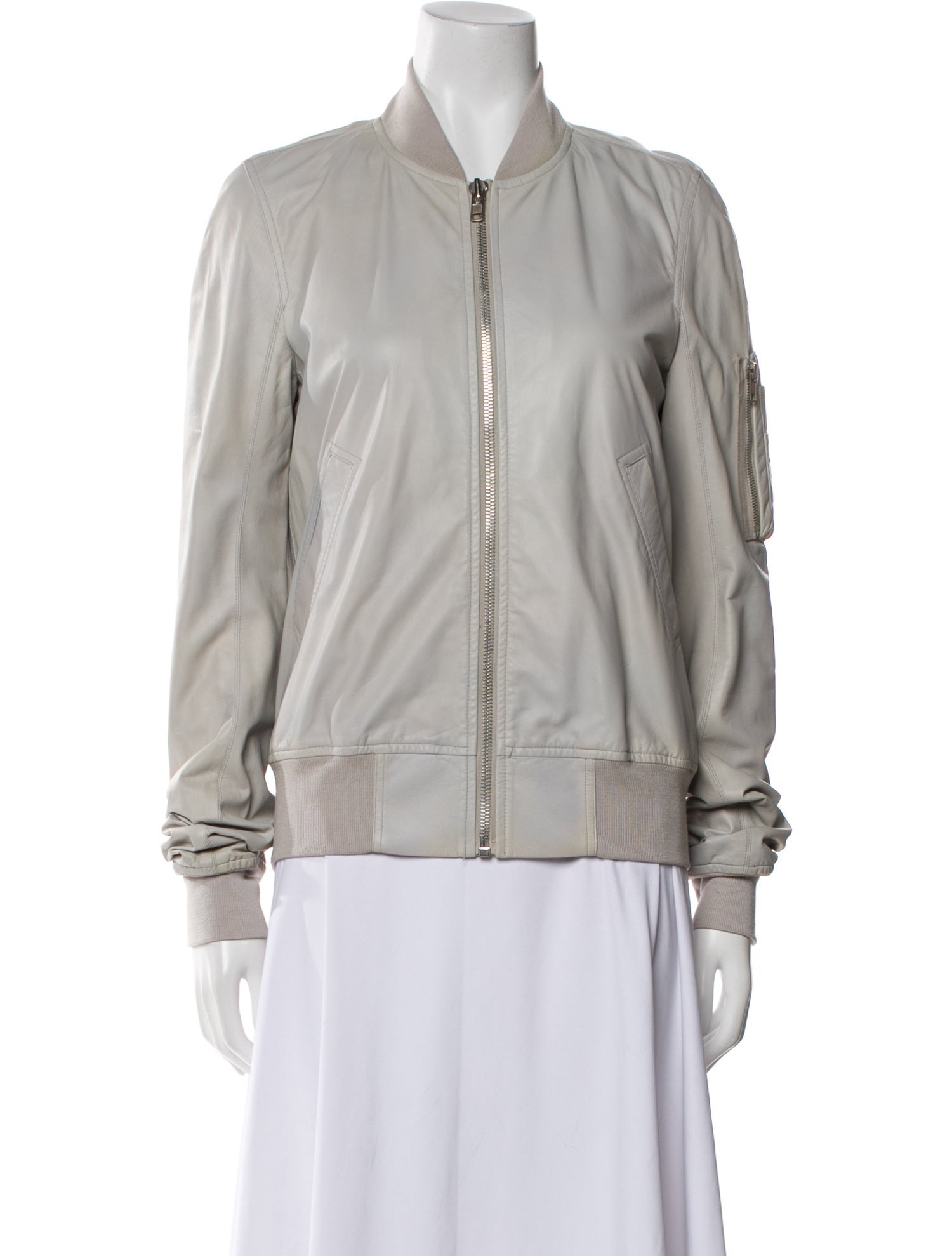 Rick Owens Leather Bomber Jacket