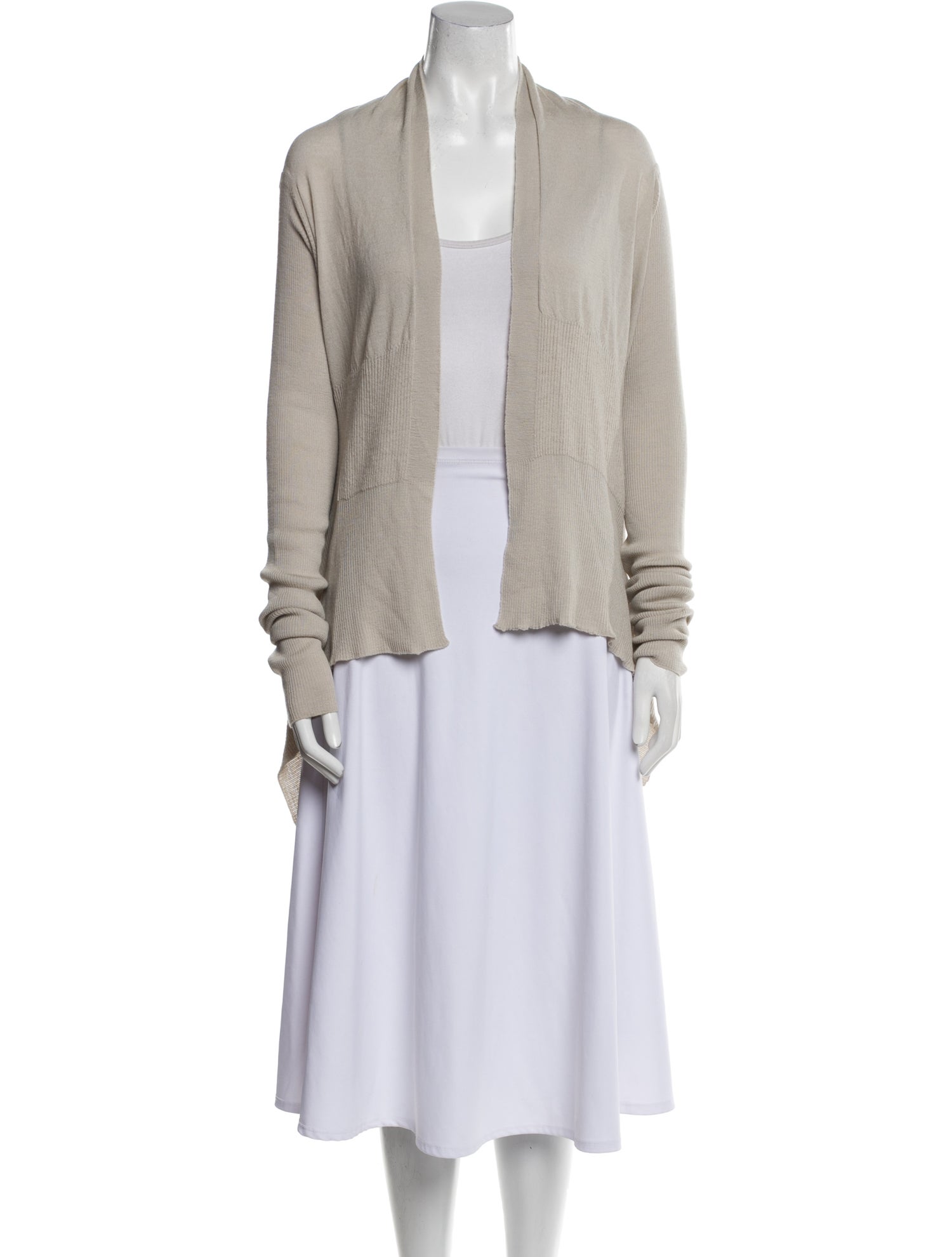 Rick Owens Virgin Wool Open Front Sweater