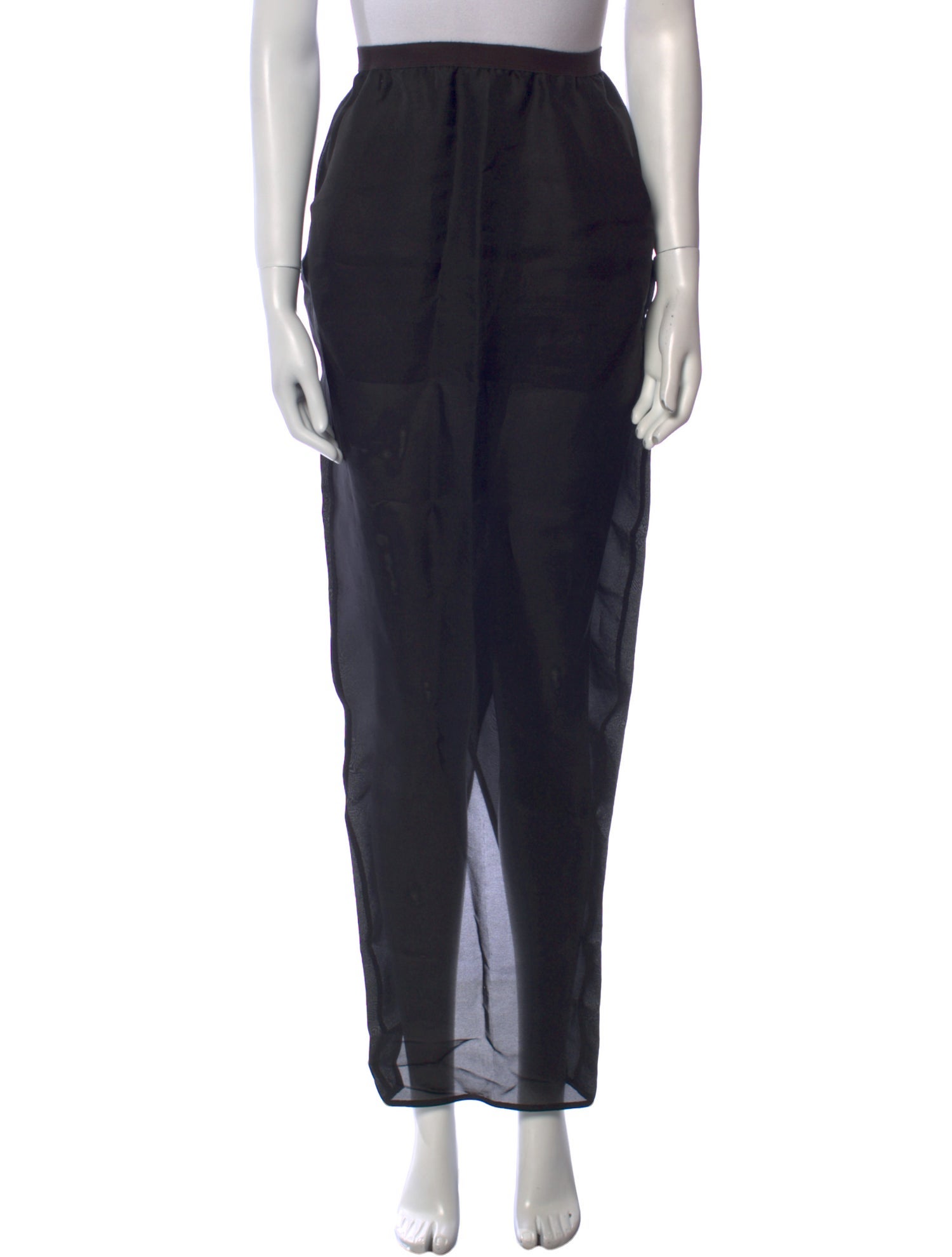 Rick Owens Silk Long Skirt