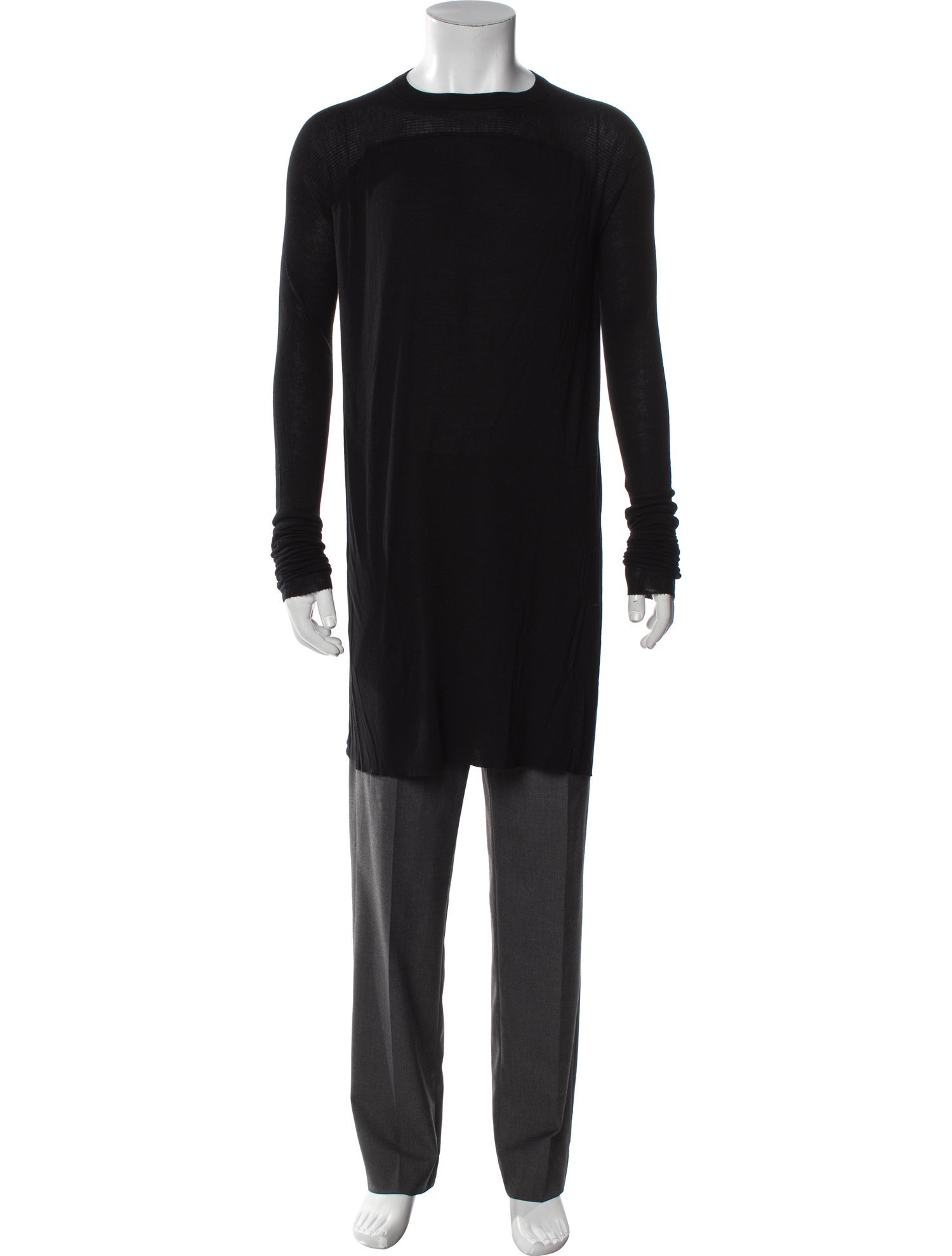 Rick Owens Silk Crew Neck T-Shirt