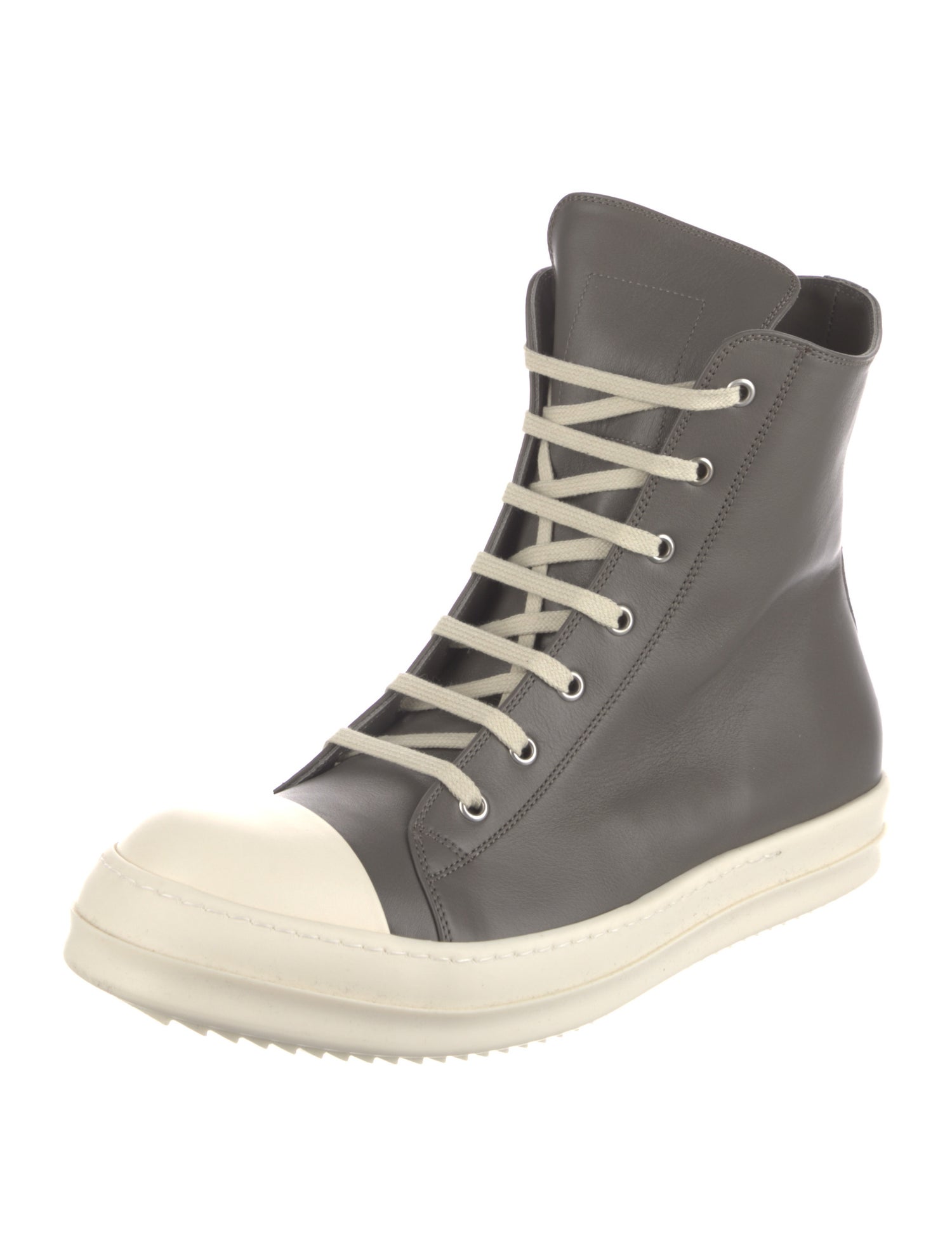 Rick Owens Leather Wedge Sneakers