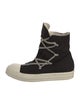 Rick Owens Leather Colorblock Pattern Sneakers