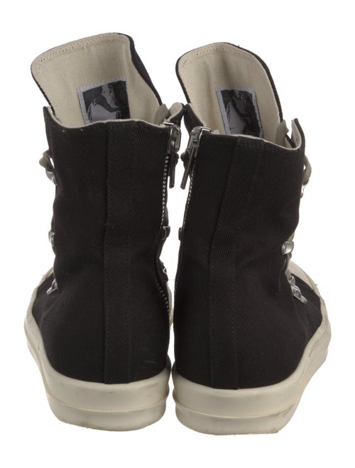 Rick Owens Leather Colorblock Pattern Sneakers
