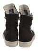 Rick Owens Leather Colorblock Pattern Sneakers