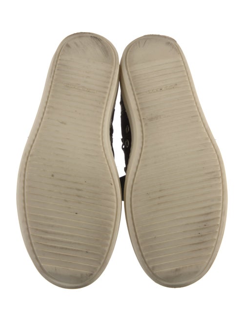 Rick Owens Leather Colorblock Pattern Sneakers