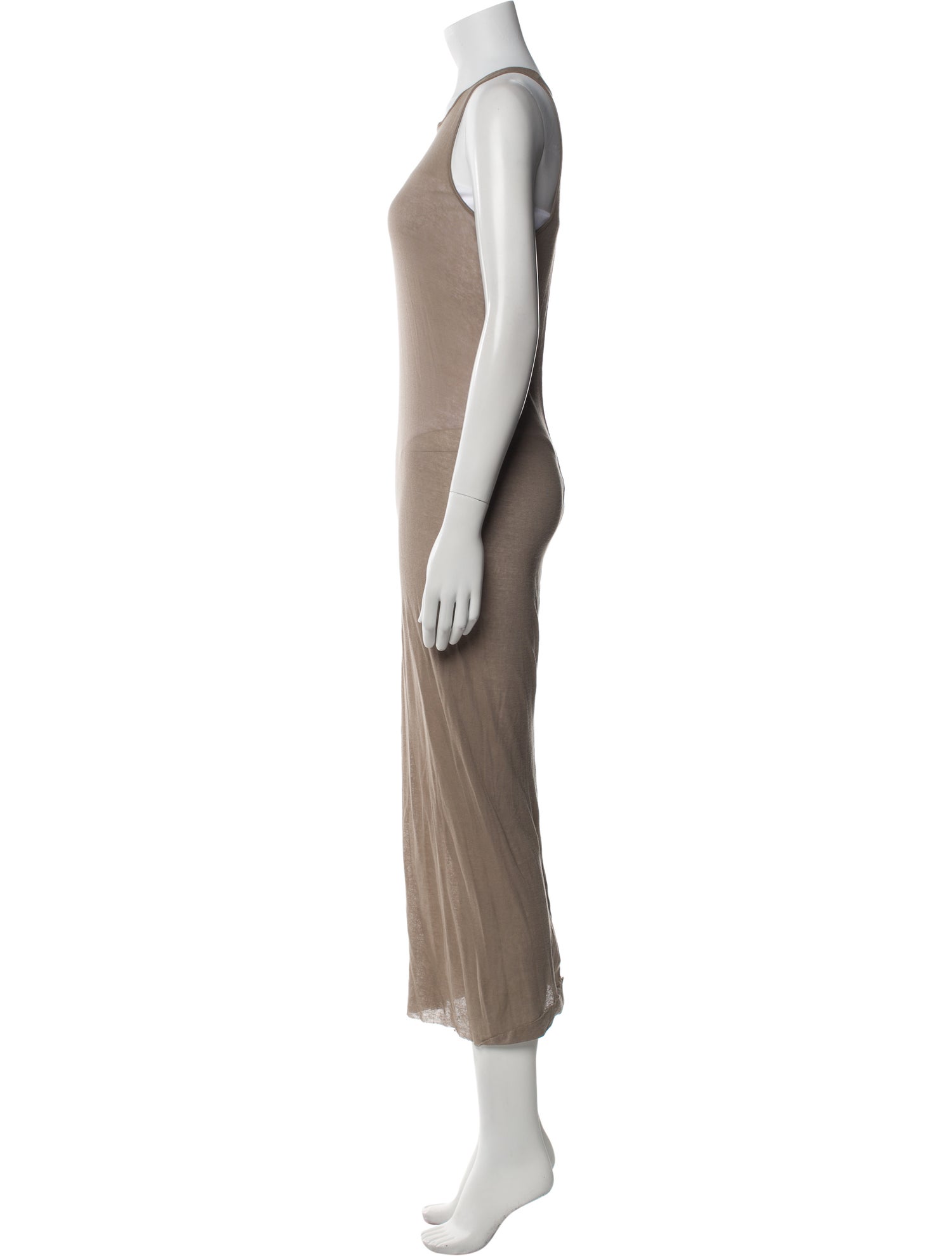 Rick Owens Scoop Neck Long Dress