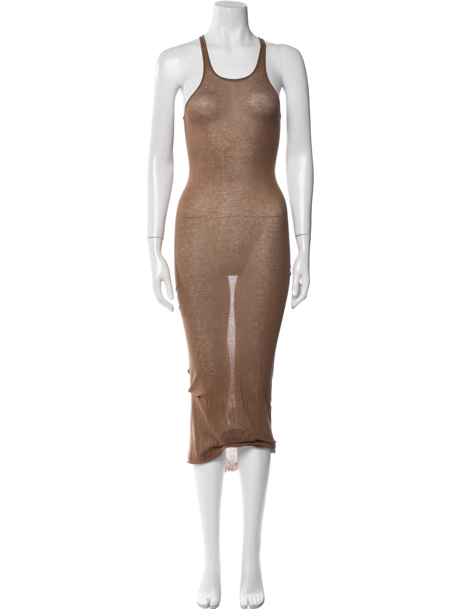 Rick Owens Scoop Neck Long Dress