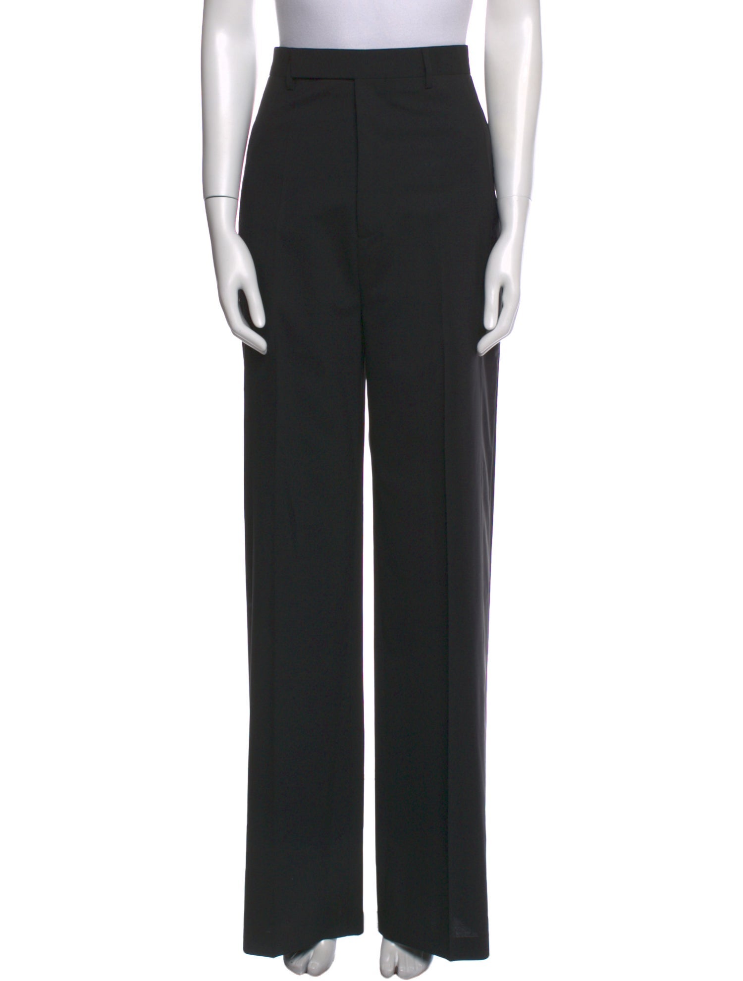 Rick Owens Virgin Wool Wide Leg Pants