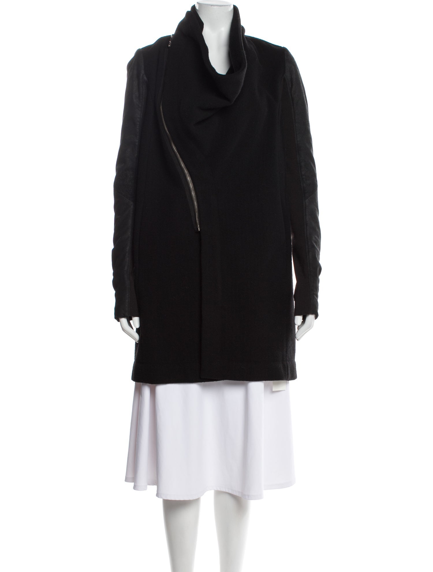 Rick Owens Virgin Wool Faux Fur Coat