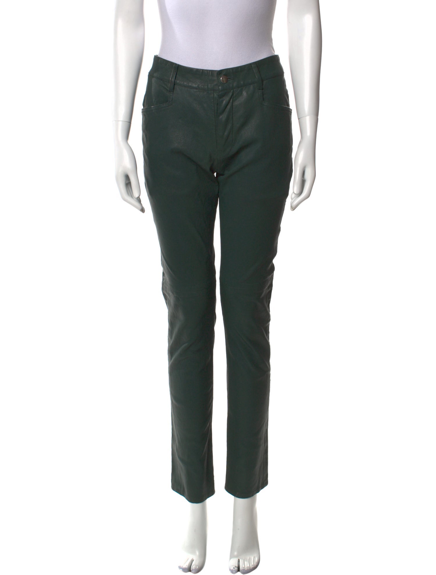 Rick Owens Goat Leather Straight Leg Pants