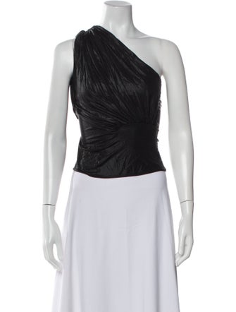 Rick Owens One-Shoulder Sleeveless Crop Top